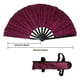 thumbnail image 5 of Abanico plegable de purpurina de 33 cm con bolsa - Succión magnética estilo Kung Fu - Multiusos para danza, Hanfu, estudiantes - Diseño antiguo para niños y adultos, 5 of 5