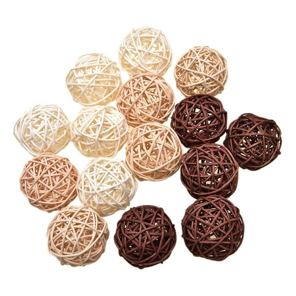 ATJIA Natural Decorative Wicker Rattan Balls Vase Filler House Ornament Christmas Tree Garden Wedding Party Decoration