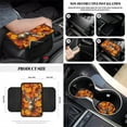 thumbnail image 5 of Jeiento Deer 12 Pack Car Accessories Front Car Seat Cover Set Steering Wheel Cover Seatbelt Pad Armrest Mat Trash Can Mount Pocket Cup Holder Rearview Mirror Cover Keychain Camo Hunting Orange, 5 of 7