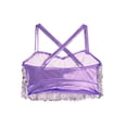 thumbnail image 6 of YiZYiF Kids Girls Shiny Sequin Camisole Crop Top with Skirt 2-Piece Modern Jazz Latin Dance Outfits Light Purple 14, 6 of 7