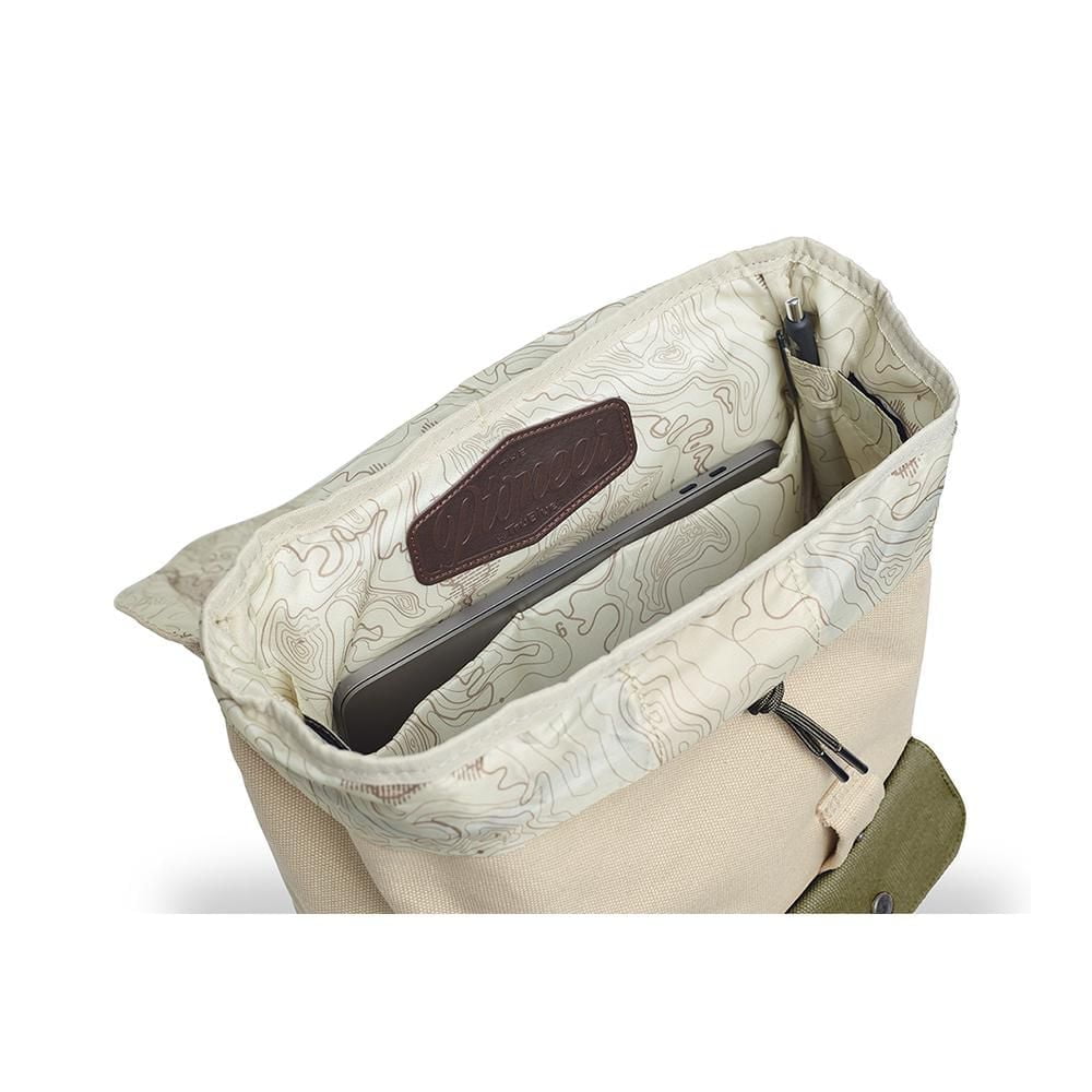 TruBlue The Pioneer Backpack 13" Laptop For School, College, Travel, Canvas Material 12L Capacity, Green