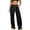 Black #41, variant on Women's High Waisted Wide Leg Cargo Pants Drawstring Baggy Corduroy Trousers with Pockets Mint Green M