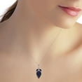 thumbnail image 3 of Galaxy Gold 14K White Gold Natural Sapphire Marquise Stones and Pointy Sapphire Briolette Drop Necklace - September Birthstone - Truth & Nobility - 16" to 24" - Fine Jewelry for Women, 3 of 3