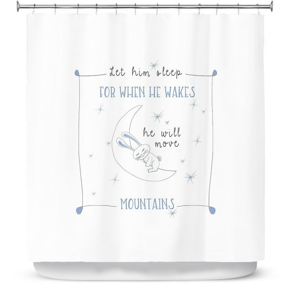 Shower Curtains 70" x 93" from DiaNoche Designs by Zara Martina - Let Him Sleep Blue