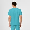 thumbnail image 2 of Wink W123 Men's V-Neck Scrub Top, Teal Blue, XS Womens, 2 of 6
