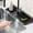 Black, variant on 24'' Longer Faucet Mat for Kitchen Sink Splash Guard[7° Slope Fast Self-draining][Snap Lock Fit]Essential household tools
