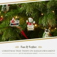 thumbnail image 2 of Spode Christmas Tree Teddy On Sleigh Ornament, Durable Holiday Ornament for Festive Decor & Winter Wonderland Display - Sleek Seasonal Ornaments for Tree, Mantel, Holiday Home Decoration, 2 of 7