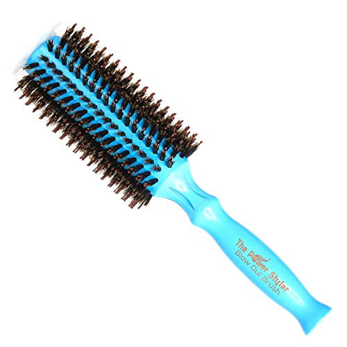 Round Brush, Boar Bristle Hair Brush for Women, Hair Straightening Brush or Curling  Brush for Blow Dry, best Hair Dryer Brush and Best Hair Products. Medium  (60mm) by The Power Styler -