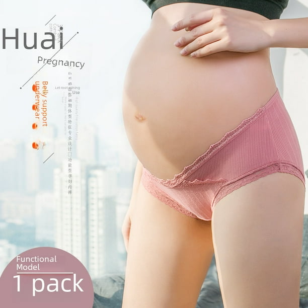 Ropa interior para embarazadas, cintura baja, cómoda, transpirable, soporte para el vientre, sin costuras, protección para el vientre en forma de U, bragas para mujer, ropa interior para las axilas