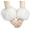 White, variant on Women's Faux Fur Wrist Cuffs Arm Warmer - Fluffy Fuzzy Winter Warm Accessories for Women