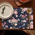 thumbnail image 4 of Pioneer Flower Floral Print Pattern Summer Placemats Table Placemats Set Of 6-Linen Kitchen Washable Placemats Table Mats 12x18 Inch Non-Slip Heat Resistant, 4 of 5