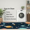 thumbnail image 3 of 4x5 Rug, Space Rug Washable Non Slip Soft for Living Room Bedroom, Rocket Planet Universe Area Rug, Kids Galaxy Carpet, Space Home Decor & Gifts, 3 of 7