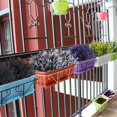 thumbnail image 4 of 8 Bundles Artificial Flowers Fake Outdoor Plants Faux UV Resistant Lavender Flower Plastic Shrubs Indoor Outside Hanging Decorations (Fuchsia), 4 of 4