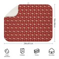 thumbnail image 2 of Red Christmas Tree Pattern Dish Drying Mat for Kitchen 1 Pack, Ultra Absorbent Microfiber Dishes Drainer Mats,18x24in(46x61cm), 2 of 4