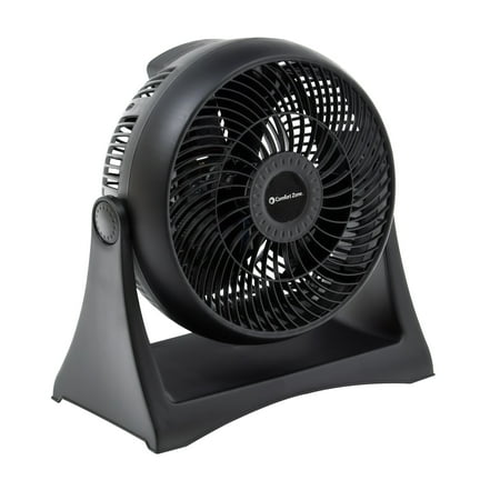 Comfort Zone 6" 2-Speed Clip Fan with Base and Adjustable Tilt, CZ6XMBK Black