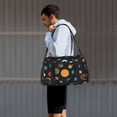 thumbnail image 7 of Bingfone Planets And Their Moons Print Travel Duffel Tote Bag,Waterproof Shoulder Weekender Bag For Women and Men Swim Sports Travel Gym Bag，Foldable and expandable bag Lightweight, 7 of 7