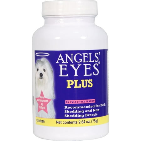 Angels' Eyes Plus Tear Stain Powder Supplement for Dogs & Cats, Chicken Flavor, 2.64