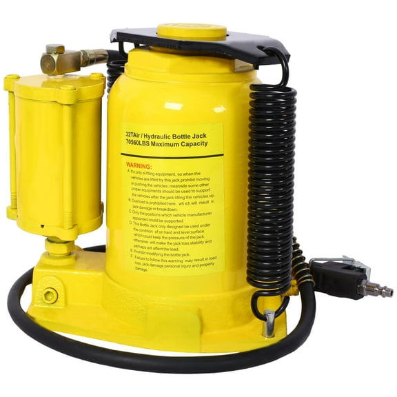 【LuckyNote】32 Ton Air Hydraulic Bottle Jack (70550 LBS) – 10-16.3" Lift, Manual/Air Pump for Trucks/RVs/Industrial Heavy Lifting