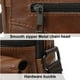 thumbnail image 3 of Bolso de mensajero de cuero para hombre, bolso bandolera multifuncional de gran capacidad con correas ajustables para el trabajo y los negocios, 3 of 8