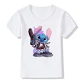 thumbnail image 3 of Camiseta de algodón con estampado de puntadas de verano para niños, nueva camiseta Kawaii de Disney para niños y niñas, ropa informal, camisetas de dibujos animados Harajuku para niños, camisetas para, 3 of 5