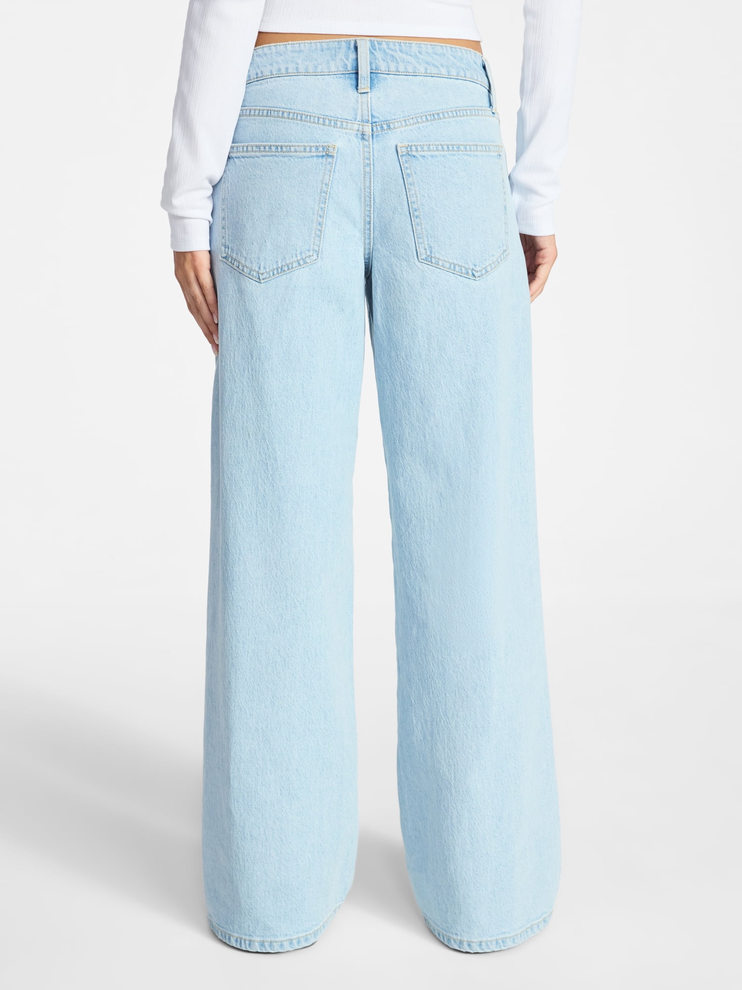 No Boundaries Mid Rise Baggy Jeans, 29", 31", 33" Inseams, Women's Sizes 00-24W