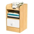 thumbnail image 4 of TidBay Bedside Table, Bedroom Nightstand, Rustic End Table with Drawer and Storage Shelf, Couch Table Wooden Bedside Table for Living Room, 4 of 8
