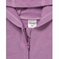 thumbnail image 3 of Hanes Pure Comfort Baby Lightweight French Terry Full-Zip Hoodie, Organic Cotton, Boys & Girls Tinted Lavender 6MTH, 3 of 3