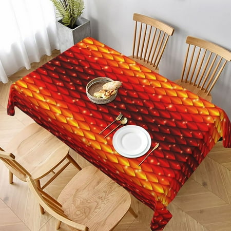 

Table Cloth Rectangle Table Cool Red Dragon Skin Scale Tablecloth 60 x 90 Inch Wrinkle Resistant Decorative Fabric Table Cover for Dining Party Indoor Outdoor