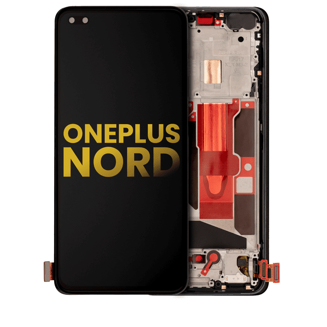 Assemblage de Remplacement OLED avec Cadre Compatible pour OnePlus Nord (Reconditionné) (Gris Onyx)