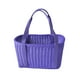 thumbnail image 5 of Cesta de ratán sintético, cesta tejida a mano, cesta de compra de gran capacidad, cesta de anidación violeta l, 5 of 9