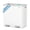 White, variant on 2 Pack Dual Compartment Trash Can and Recycling Bin Combo 26 Gallon 2×13 Gal Stainless Steel Rectangular Pedal Step-On Soft-Close Lid Odor Seal Black