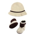 thumbnail image 2 of Baby Boy Outfits Cow Shoes Photography Prop Crochet Knitted Care Comfortable Breathable Adorable Lightweight Beige Outfit Sets, 2 of 3