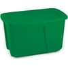 Homz 32 Gal. Plastic Holiday Storage Tote, Green (Set of 6)
