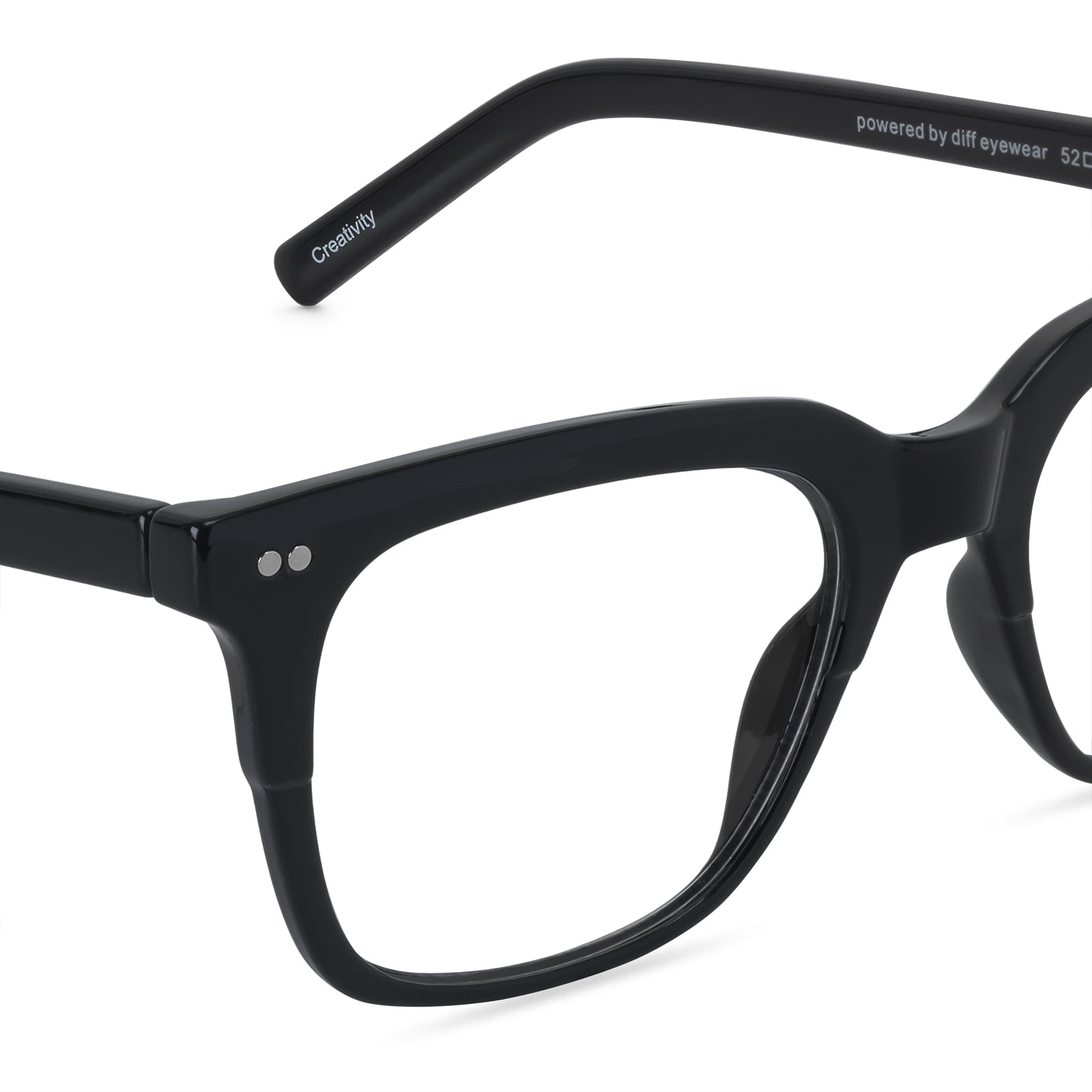 Men's Health Reading Glasses Creativity Blue Light Blocking by DIFF Eyewear Black +2.5