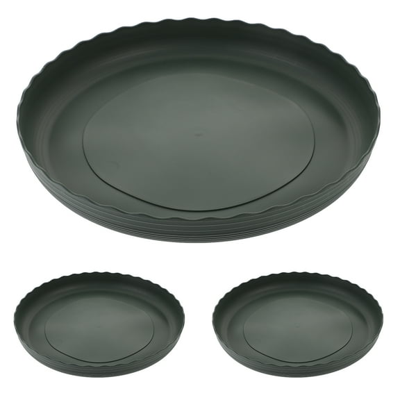 3pcs Round Movable Plant Pot Trays with Cork Base, Drip Catchers for 5 Gallon Flower Pots, Ideal for Garden and Balcony