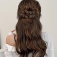 thumbnail image 4 of Horquilla para el pelo para mujer, decoración floral, color sólido, antideslizante, textura esmerilada, decoración de diamantes de imitación, herramienta ligera y antigrietas para peinar el cabello., 4 of 8