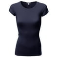 thumbnail image 2 of FashionOutfit Women's Basic Short Sleeve Round Neck T-shirt Tops, 2 of 4