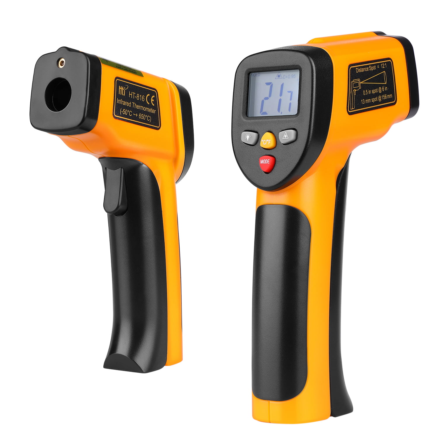 Digital Infrared Thermometer Temperature Gun 4℉~1202℉Handheld Non Contact  IR Laser Thermometer