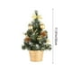 thumbnail image 3 of Mini árbol de Navidad artificial de 30 cm | Decoración retráctil para escritorio | Predecorado con adornos, piñas y lazos | Plateado, dorado, rojo y azul | Adorno de mesa para oficina o para fiestas, 3 of 6