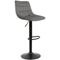 thumbnail image 3 of Juego de 2 Taburetes de Bar, Ajustable en Altura y Giratorio 360°, Taburete de Cocina con Asiento de Terciopelo Bien Acolchado - Gris esquí esquí Gafas de esquí, 3 of 5