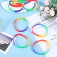 thumbnail image 4 of 30PCS Gay Pride Silicone Wristbands Rainbow Rubber Bracelets Bulk Gifts Pride Stuff Accessories Festival Party Decorations Supplies for Gay and Lesbian Men LGBT Parades Party, 4 of 6