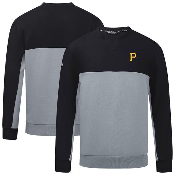Men's Levelwear Black/Gray Pittsburgh Pirates Legacy Insignia 2.0 Pullover Sweatshirt