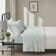 thumbnail image 2 of Beautyrest 100 Percent Cotton Flannel Oversized Sheet Set in Seafoam Solid, 2 of 8