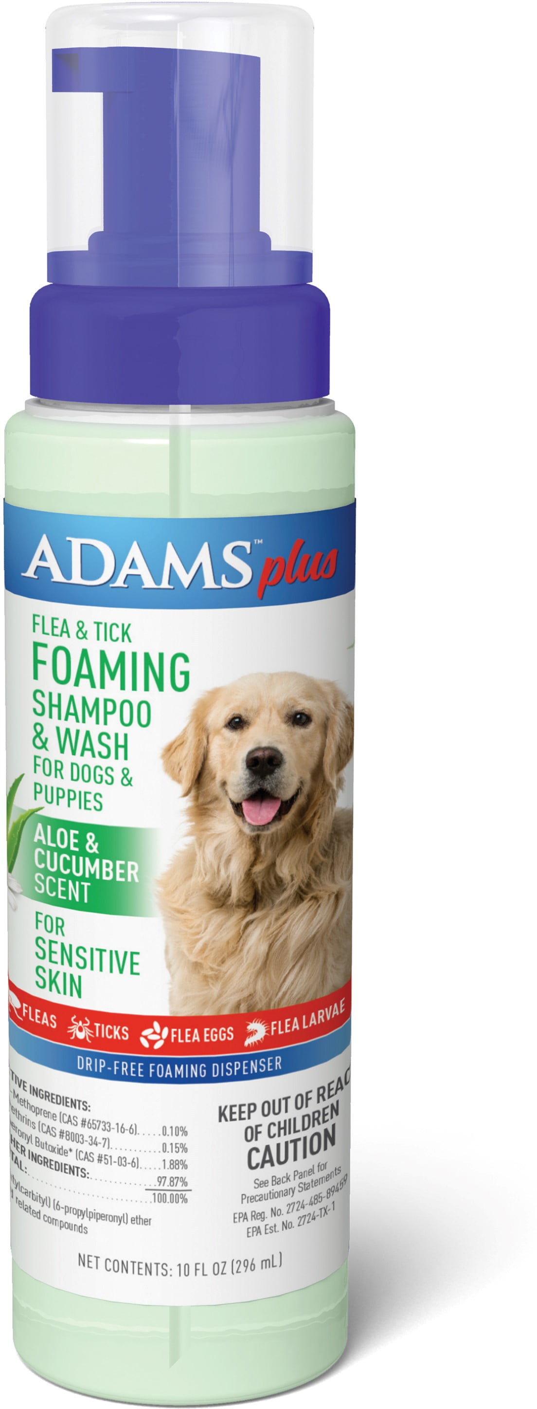 adams plus flea and tick shampoo