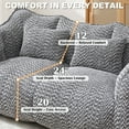 thumbnail image 4 of Aukfa Cloud Comfy Sofa, 24.4" Deep Seat Loveseat Couch for Living Room, No Assemble,Chenille,Gray, 4 of 8
