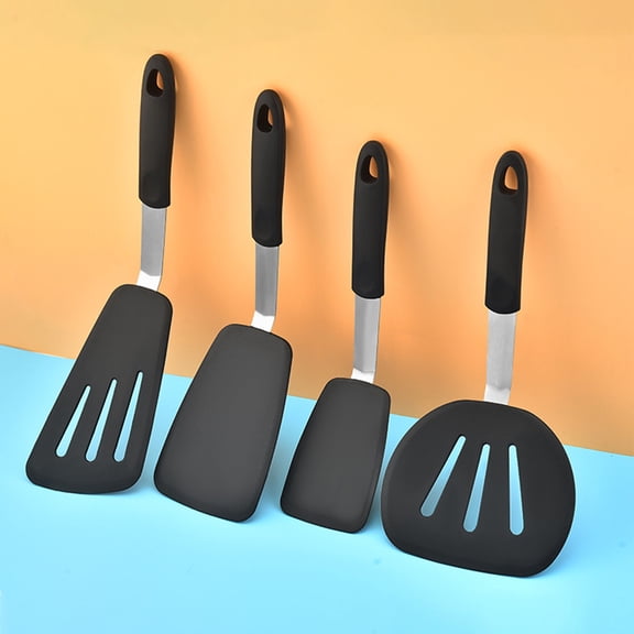 Dream Lifestyle Spatulas for Nonstick Cookware,Heat Resistant Flexible Spatulas for Cooking,Silicone and Stainless Steel Slotted Turners,Kitchen Cooking Utensils for Pancake Fish Eggs and More