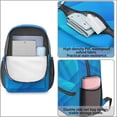thumbnail image 2 of 17 Inch Lightweight Backpack,PVC Waterproof Oxford Fabric, Ergonomically Designed, with Large Capacity, Abstract Geometric Print, 2 of 5