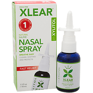 Xlear Nasal Spray, Natural Saline Nasal Spray with Xylitol, Nose Moisturizer for Kids and Adults, 1.5 fl oz (Pack of 1)