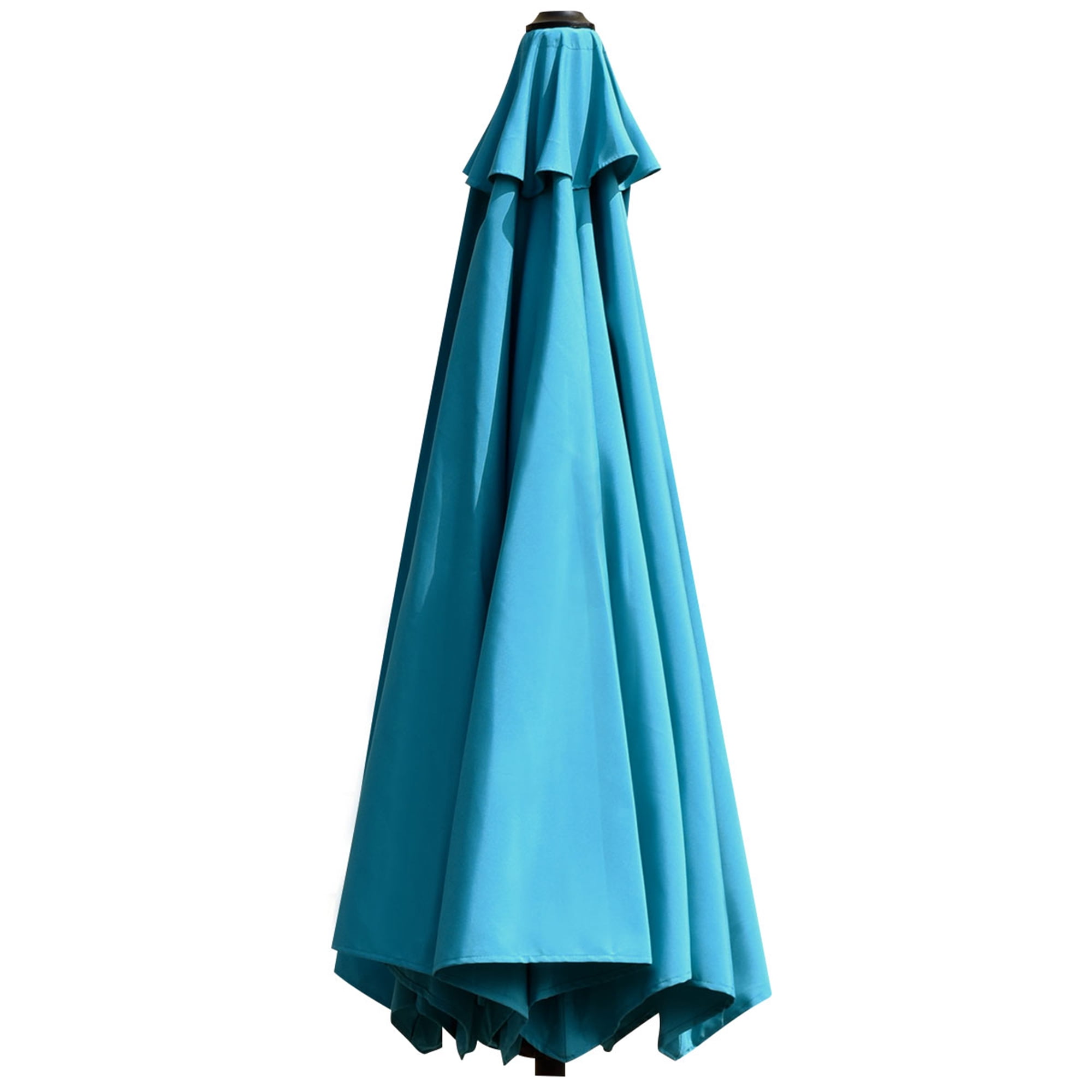 Topbuy 8ft Wall Mounted Cantilever Umbrella Patio Adjustable Tilting Sunshade Umbrella Blue