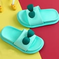 thumbnail image 3 of HCNTES Boys & Girls Slide Sandals Kids Non-Slip Cloud Slippers Comfy Soft Lightweight Sandals for Bathroom Shower Summer Pool Beach,Blue 6-8 Years, 3 of 4
